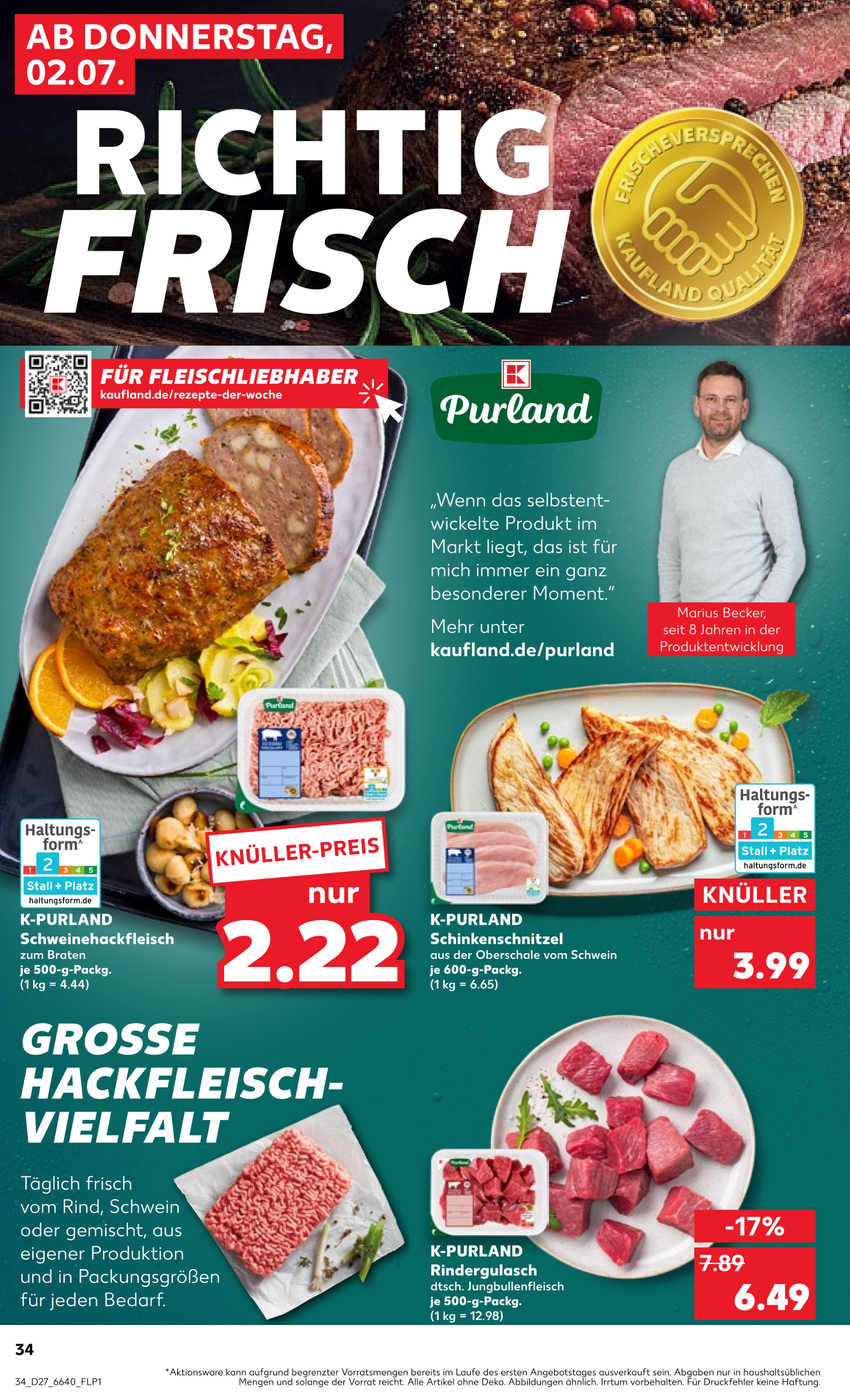 Kaufland Schnitzel im Prospekt